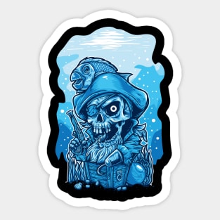 pirate captain skull sea of thieves Sticker